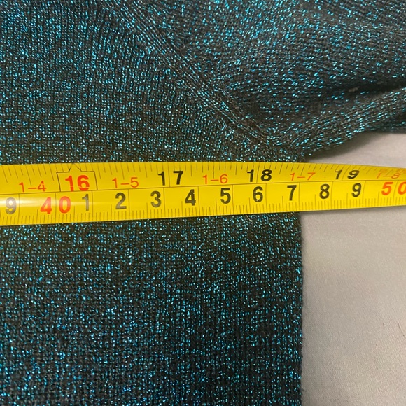 Women's Laura Petite Blue & Black Sweater Size M - Picture 7 of 8